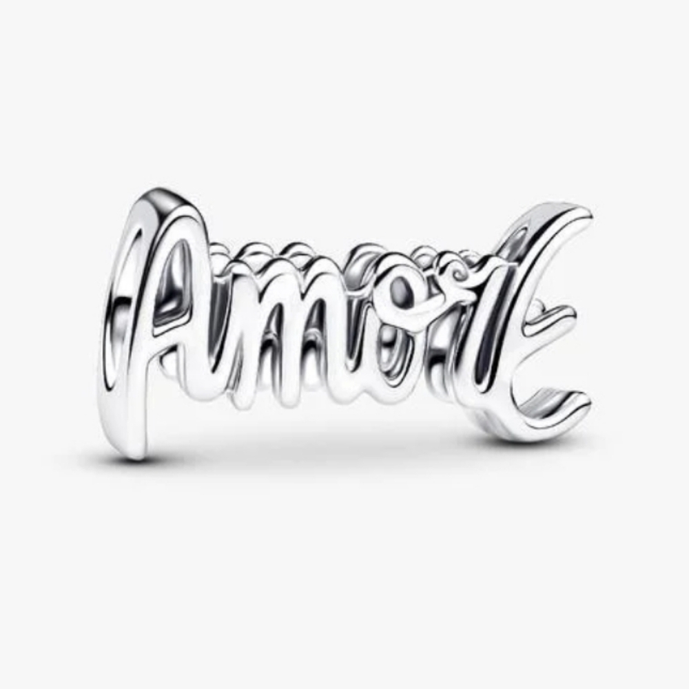 Authentic Pandora Amore Script Charm - image 1